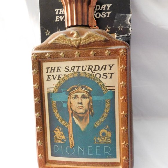 Vintage Jim Beam Bicentennial Decanter Saturday Evening Post Pioneer - Picture 5 of 12